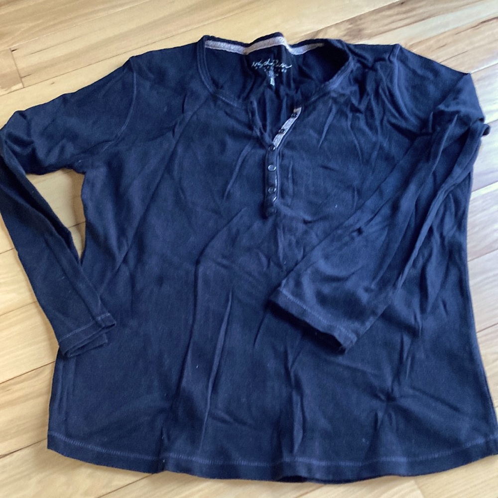 Black North Rivers Outfitters 💯 Cotton Size L Long Sleeve Shirt